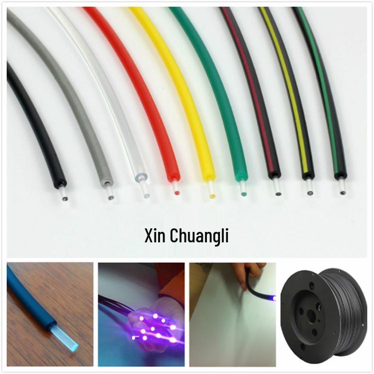 High-quality Single-mode Black Jacket Fiber Optic Cable: 1.0mm Core, 2.2mm Outer Diameter, with Low-attenuation and Sensor Amplifier.
