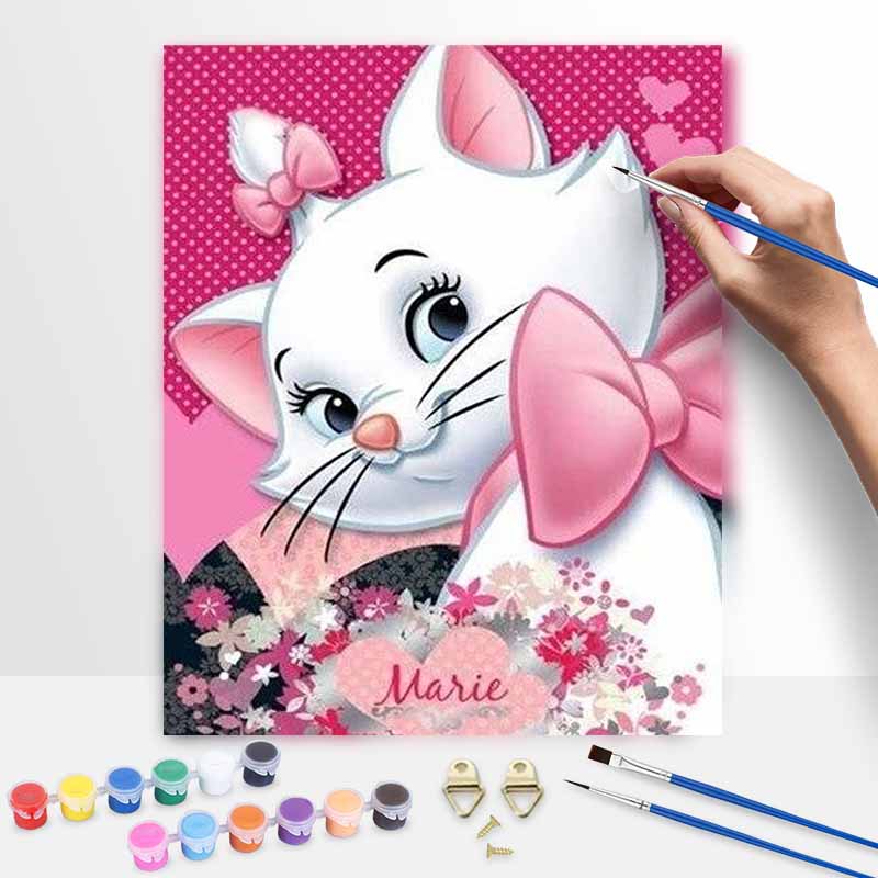Disney Marie Cat Oil Painting Art Set Handmade Diy Gift Home Decoration