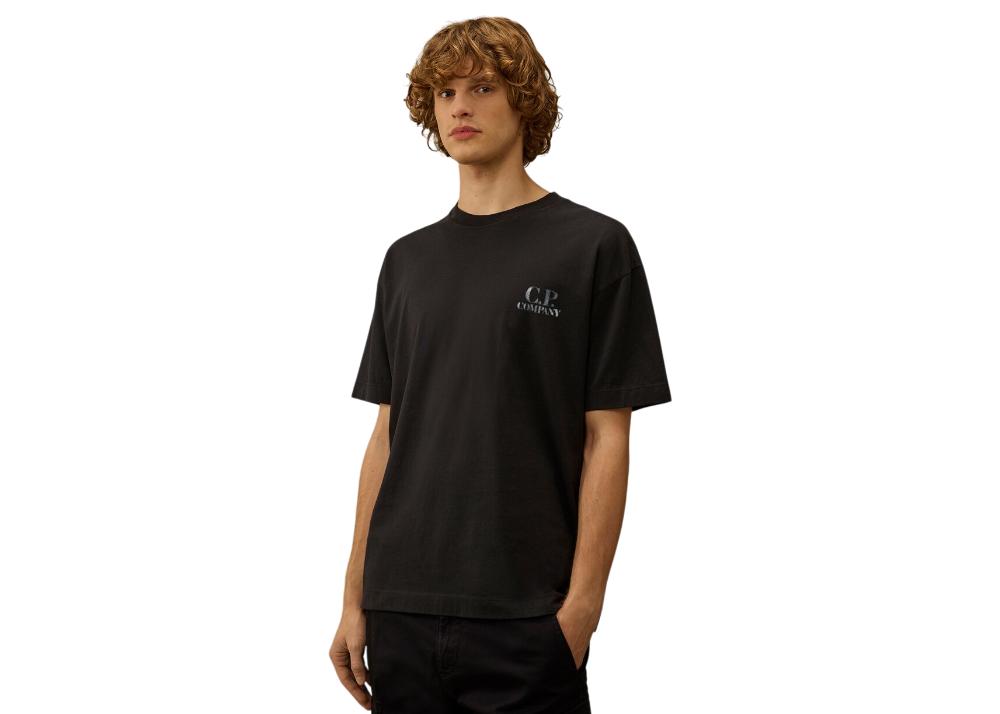 WE HAVE IT 30/1 Jersey Comfort Logo T-shirt - CP COMPANY - TOTAL ECLIPSE - BLAUW XS - 48h&VerticalLine;S - 48h&VerticalLine;M - 48h&VerticalLine;L - 48h&VerticalLine;XL - 48h grijs