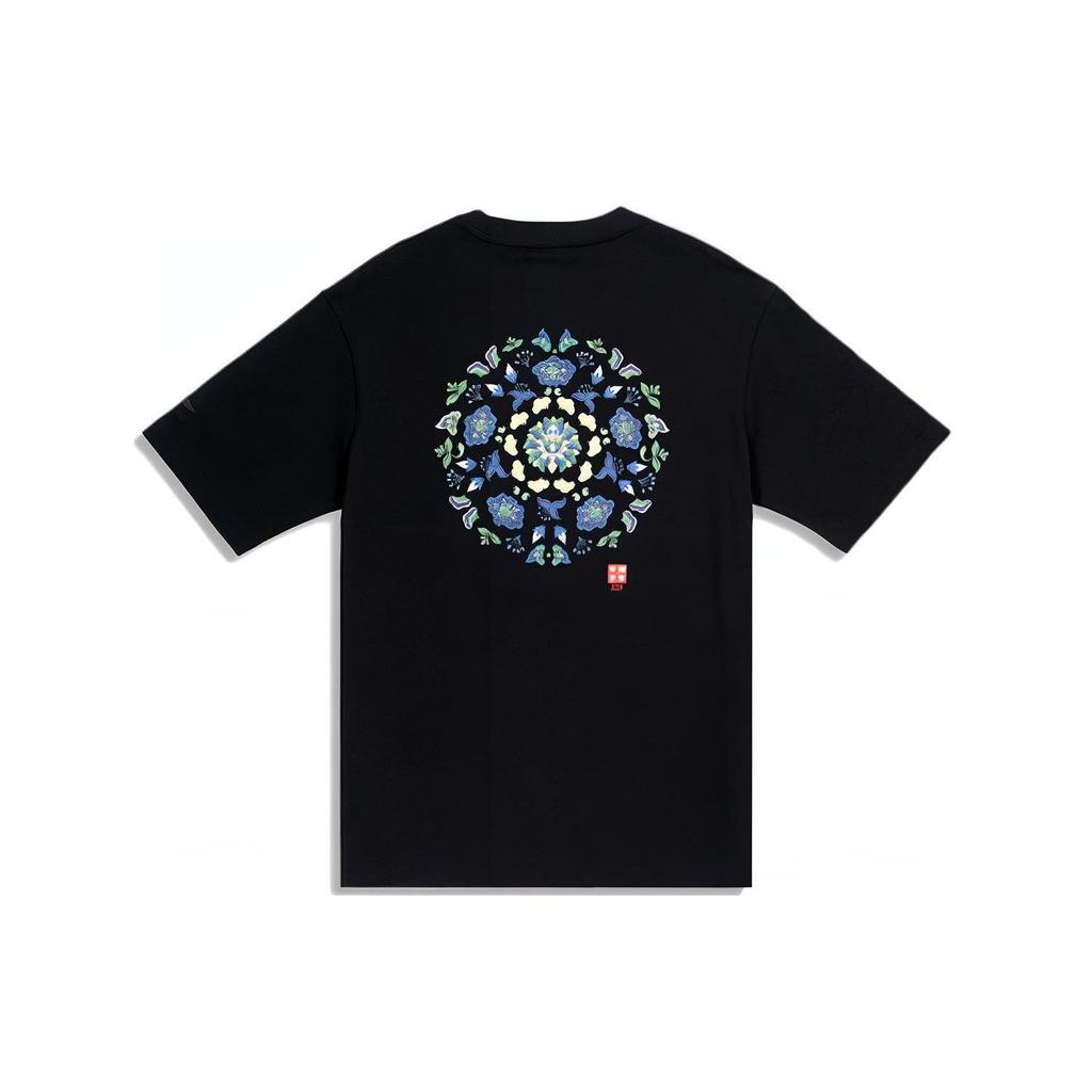 Li-Ning SS20 Paris Fashion Week Series Logo Print Casual Sports Short Sleeve T-Shirt Men Tops Black AHSQ563-3