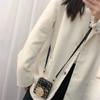 Fashion Sexy Leopard Print Leather Crossbody Strap Phone Case For Samsung Galaxy Z Flip 4 Z Flip 3 Flip 4 5g Gold Bracket Cover