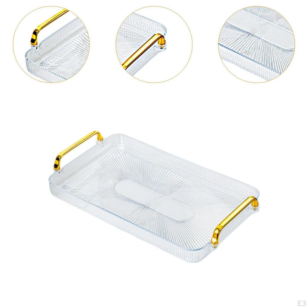 Kosmetik- und Parfüm-Aufbewahrungstablett mit Griffen