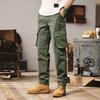 Men Fashion Military Cargo Pants Regualr Straight Fit Cotton Camouflage Green Black Grey Color Trousers