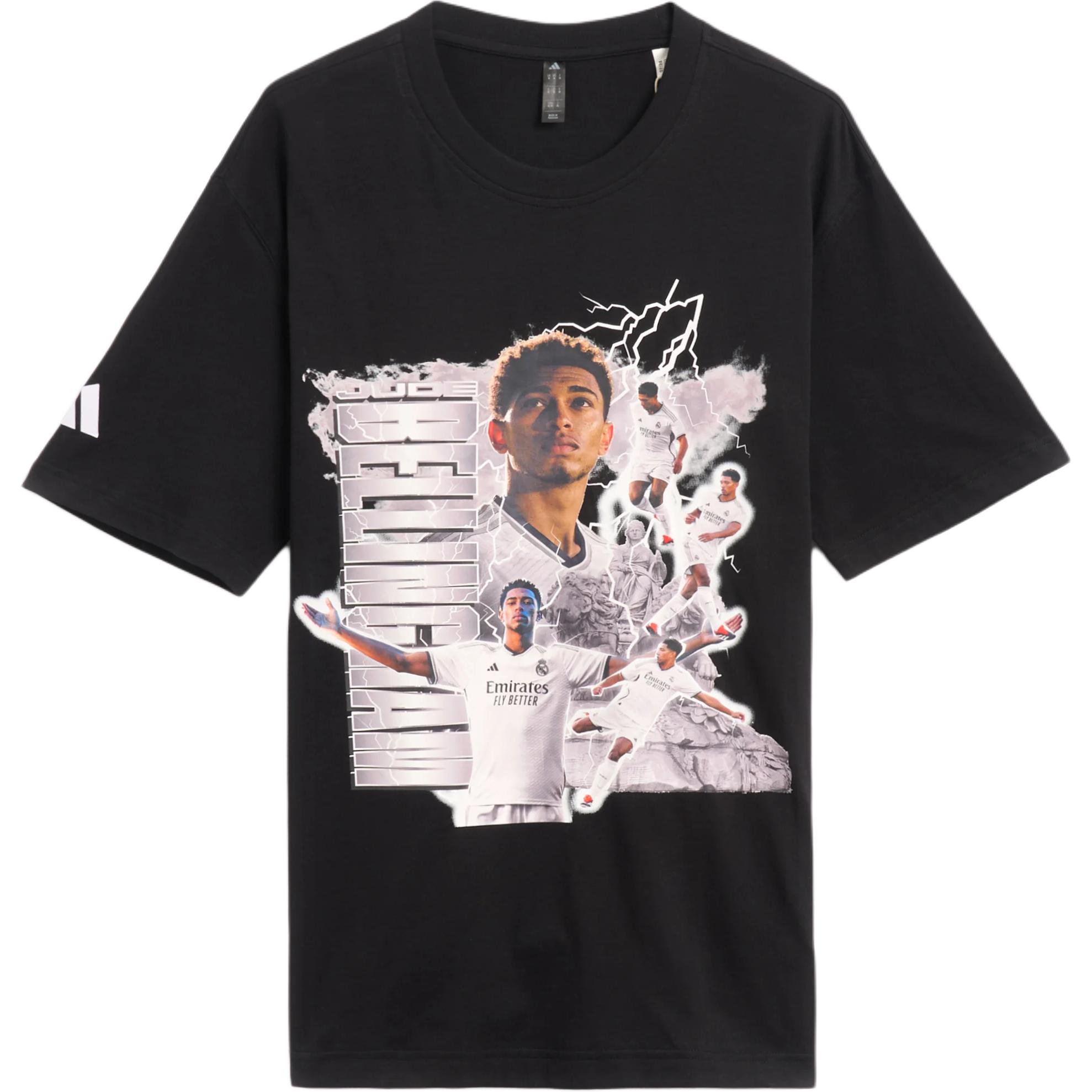 

adidas Bellingham Tour T-Shirt Black Men Streetwear JN0832 L
