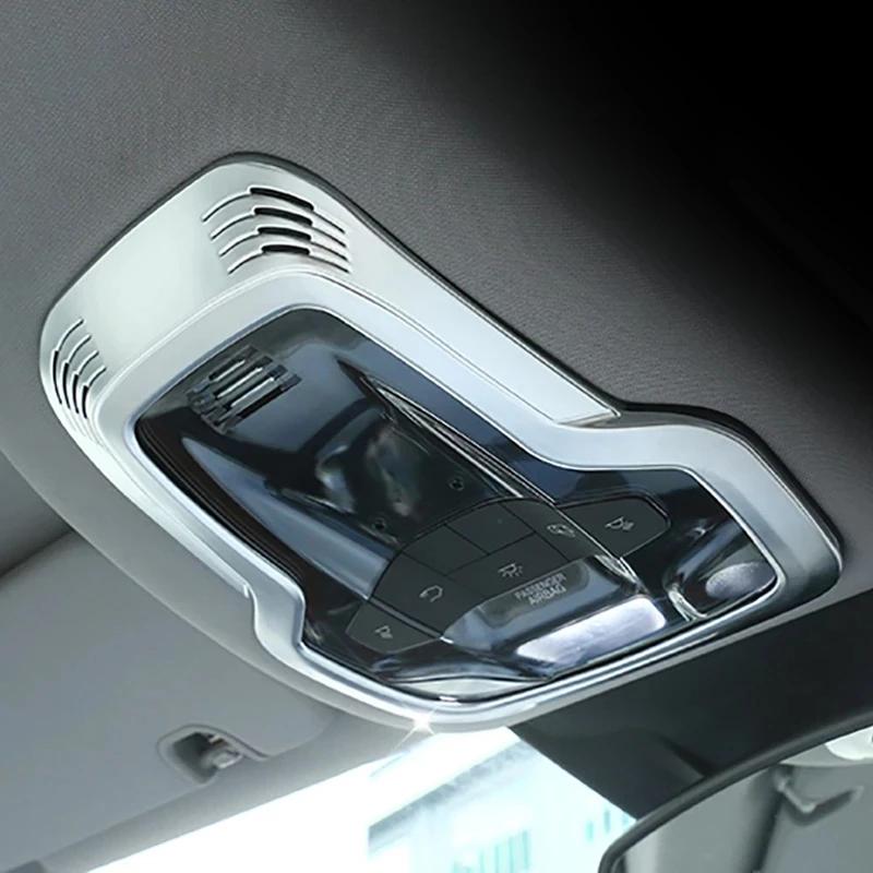 ABS Chrome Car Front Ceiling Reading Lamp Frame Matt Chromed Trim Cover Fit For Alfa Romeo Giulia Stelvio