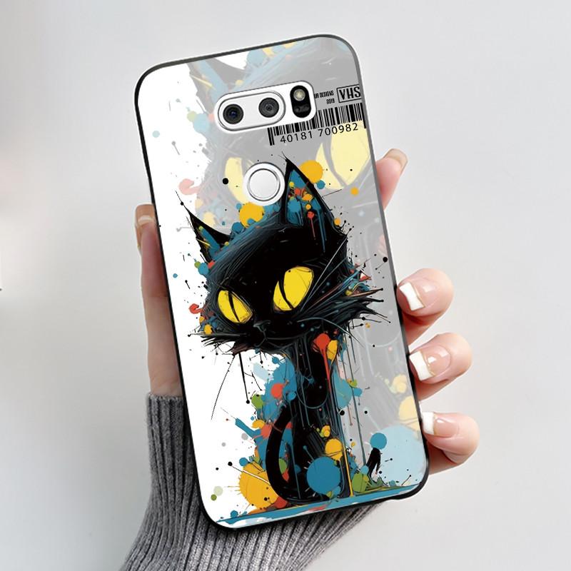 Cute Case For LG V30 V30+ Plus Funda LG V30s ThinQ Capa LG V35 ThinQ Printing Shell Protective Cover Soft Silicone Cartoon Cases