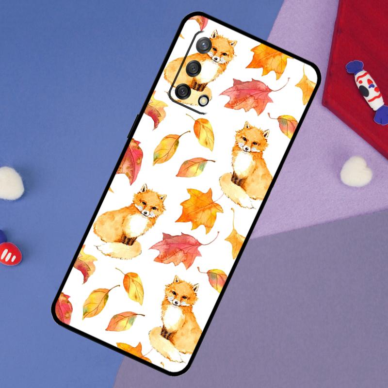 Herbstblätter Fallender Fuchs Hülle Für Oppo A5 Pro A6 A57 A17 A78 A54 A74 A94 A76 A16 A96 A18 A40 A60 A80 A38 A58 A98 A15