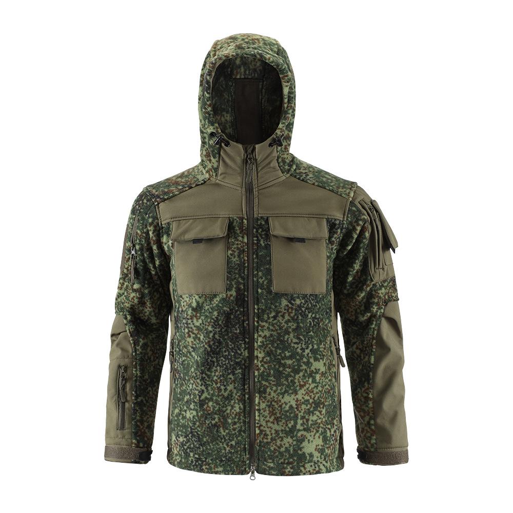 

Outdoor Camouflage Fleece Jacket+spliced Men s Assault Jacket+warm Inner Lining+size Three Fleece Jacket L
