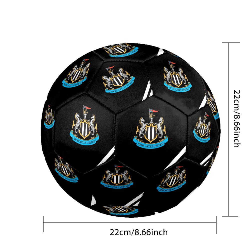 Newcastle United F.CSoccer Ball Colorful All Ages Machine Stitched PVC Competition Ready Durable High-Bounce
