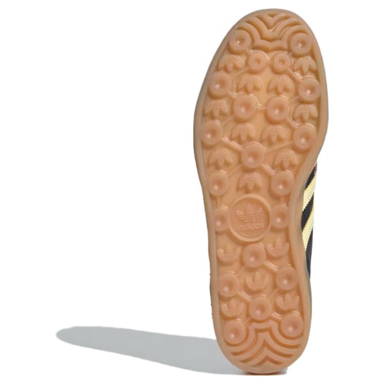 Adidas Gazelle Indoor Black Floral Embroidery Women Sneakers Core-Black Almost-Yellow Silver-Dawn IF4490