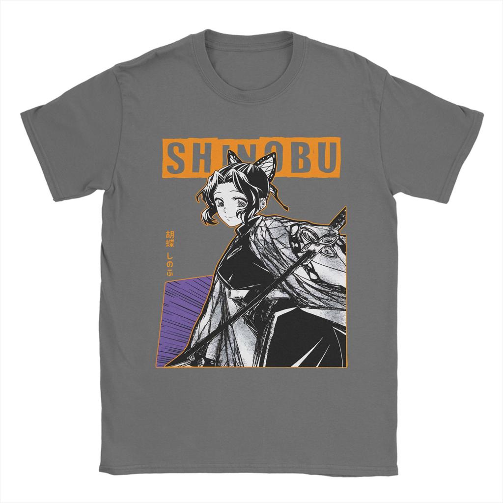 Kochou Shinobu 100% Cotton T Shirt For Couple Summer  Streetwear T-Shirts O-Neck Trending Tee Shirt Oversized Print Tops