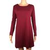 Women's dress, women's long-sleeved loose and thin solid color dress