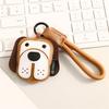 Creative Bag Pendant Cartoon Leather Bulldog Bag Charm Key Holder Backpack Decoration Accessory for Pet Lover