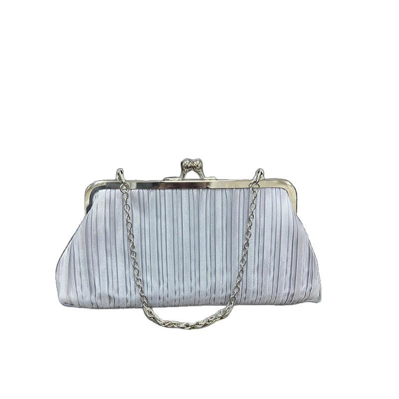 Elegant Women's Pleated Crossbody Clutch for Evening Events