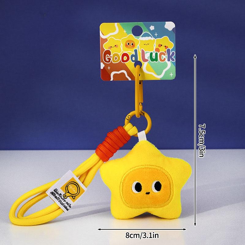 Star Keychain for Bags Party Favors Gifts Cartoon Star Keychains Accessories Christmas Decoraitons 2025 New Year Gifts
