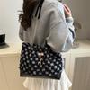 Denim Tote Bag Women's New Portable Large-capacity Fashion Shoulder Bag Personalized Rough Edge Commuter Bag
