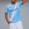 Puma Mcfc Home Ss25 Logo Letter Round Neck Copy Short Sleeve Football Shirt Men Tops Light-Blue 780338-01