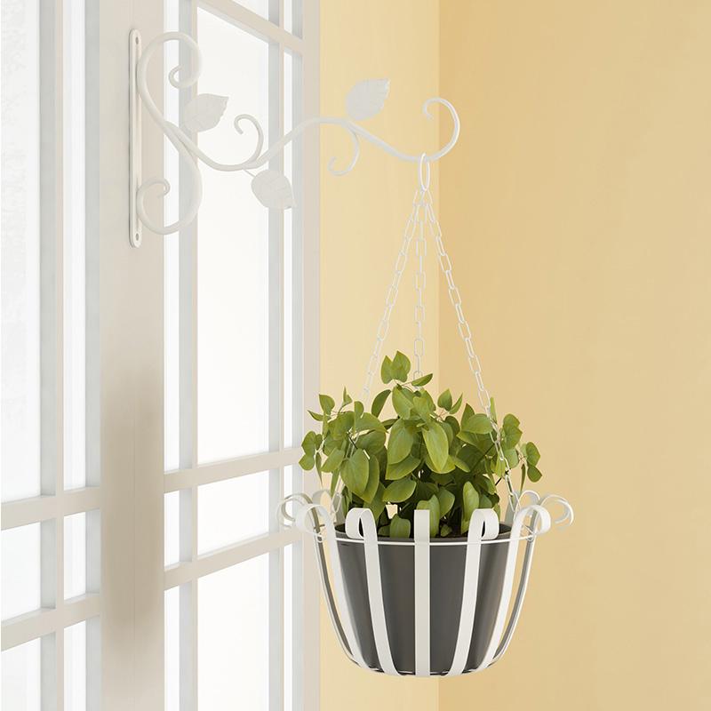 Hanging Plants Bracket Wall Planter Hooks Flower Pot Iron Lanterns Hanger