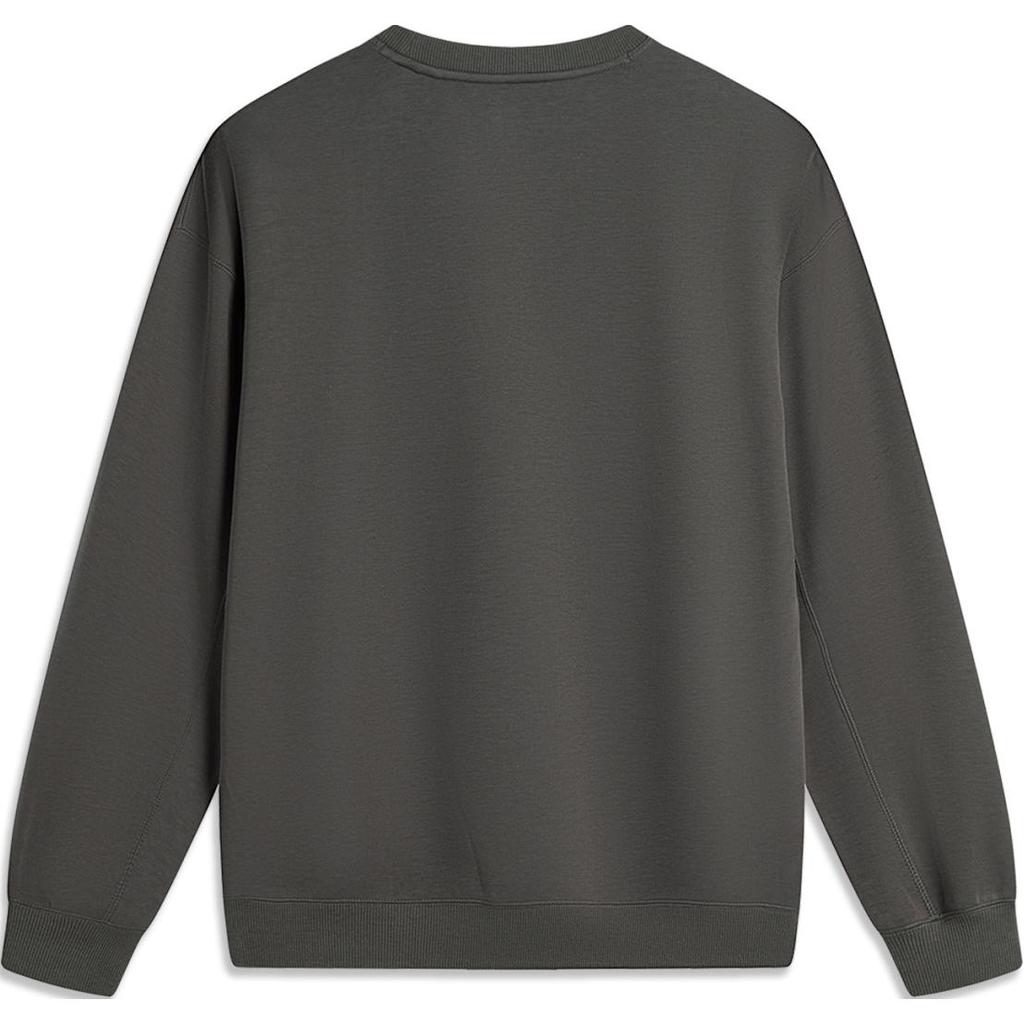 Li Ning Anti-Five Series Sports Print Loose Letter Sweatshirt Men sweatshirt Graphite-Grey AWDU259-7