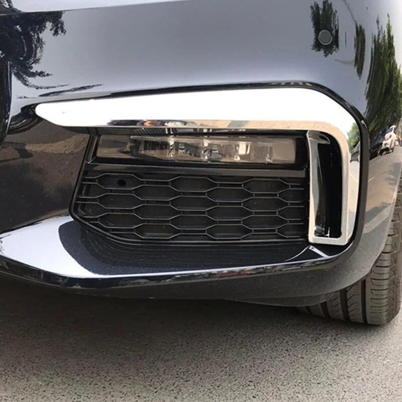 2 STK Carbon Fiber Auto Front Tåkelys Lampe Øyenbrynsdeksel Trim Klistremerke Tilbehør For BMW 5 Series G30 530i 530li M Sport 2018