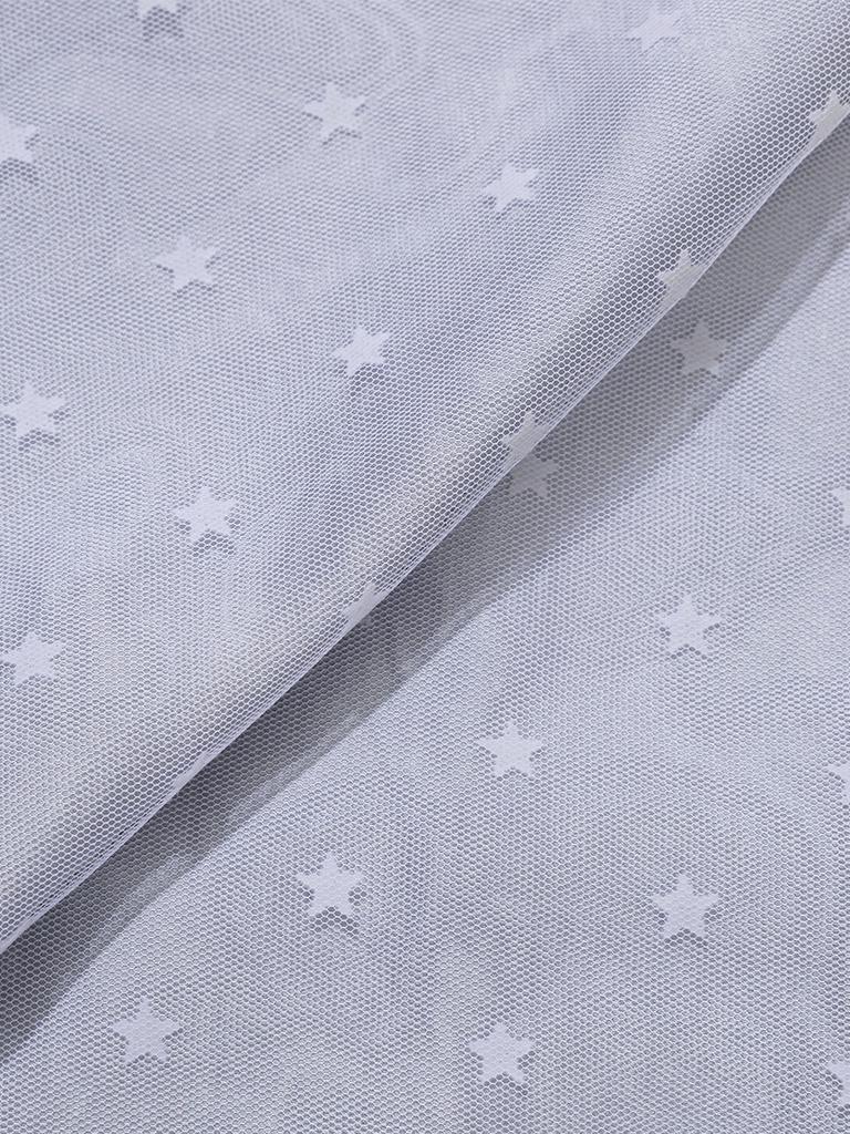 Eogeulliswedou Mesh Star Ruffle Mini Skirt (Blue)