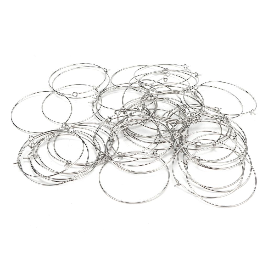 50Pcs Hoop Earrings Hypoallergenic Light Weight Earrings Accessories for Jewelry Making Craft Art