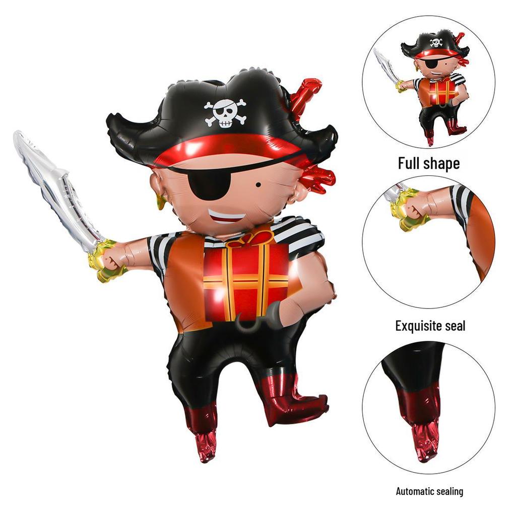 Pirate Corsair 18" Shark Round Foil Balloon - Birthday Party Decoration