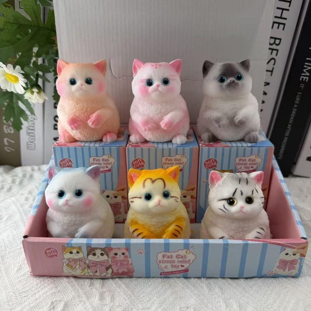 Slow Rebound Cat Squeeze Toy Realistic Cat Cat Pinching  Toy Cat Squishy Toy  For Adults