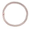 22in Cuban Necklace Alloy Diamond Link Chain Choker Stylish Neck Jewellery for Couples WomanRose Gold