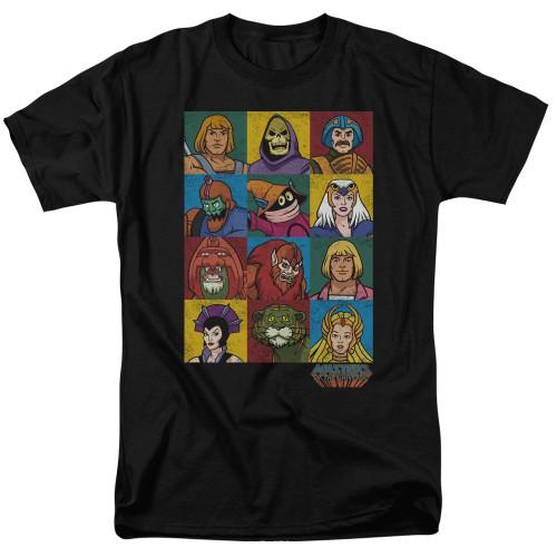 Masters Of The Universe Character Heads Adult TShirt Black Unisex T-Shirt XXL