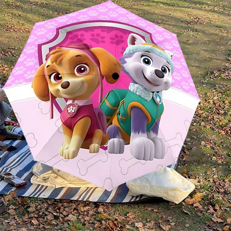 1PC paw prints Umbrella-8-Rib Reinforced, Automatic Open, Lightweight & Durable, Cute Fashion Accessory for Outdoor, Beach or Casual Use, Beach Umbrel