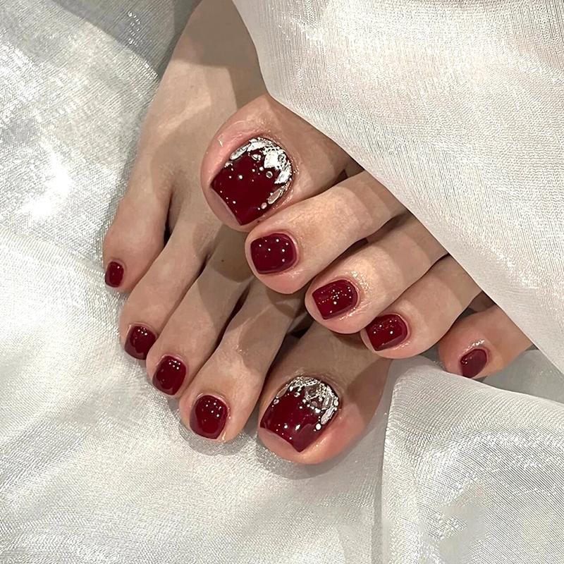 1Box Diy Nail Art Decor Sparkling White Diamond Zircon Pearl Mixed Nail Drill Flat Nail Jewelry Manicure Diamond Manicure Design