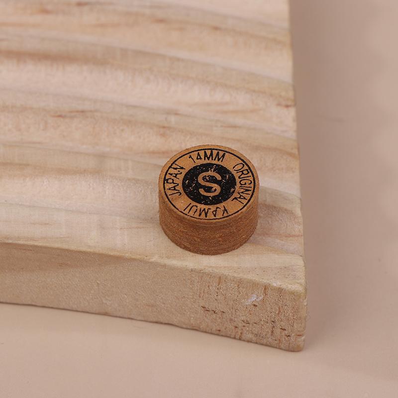 1 Pièce 14Mm Pointe de Queue Japonaise Qualité Billard Piscine Cuir Pointe de Queue Tête de Queue Neuf Boules Pointe de Queue Snooker Tête Dure Douce