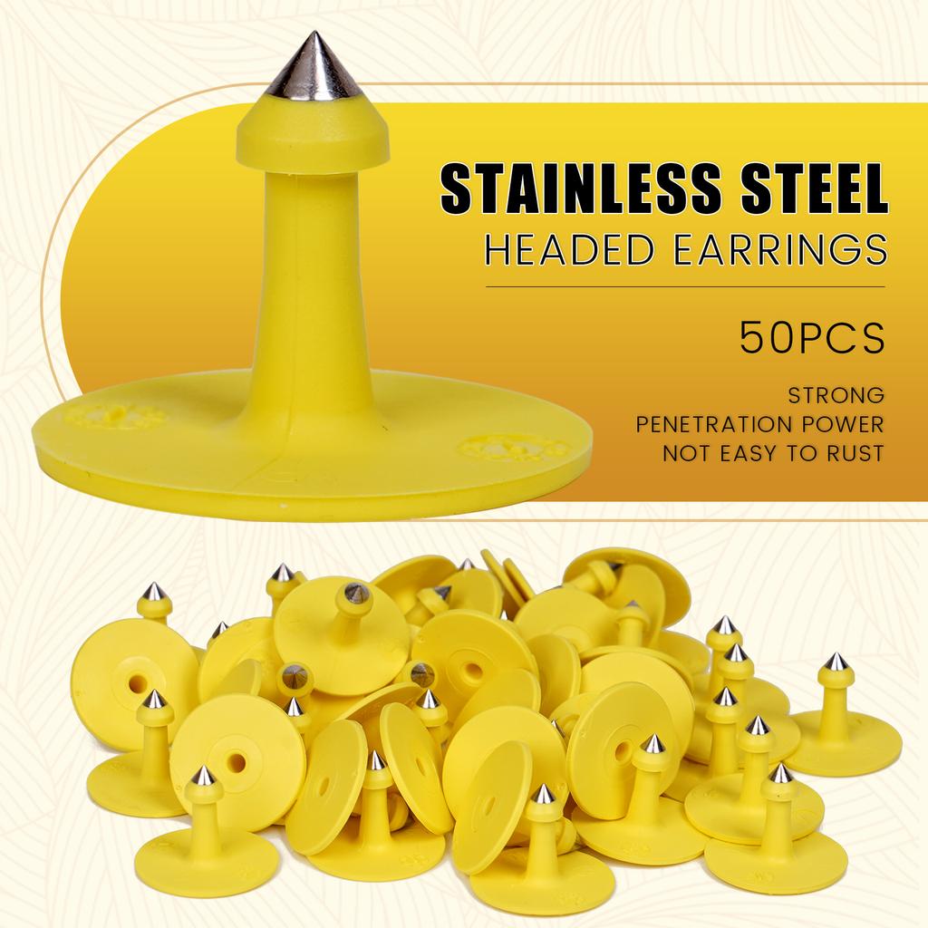 50Pcs Livestock Cow Cattle TPU Ear Tag Signs With Word Ear Tags 01-50 TPU Precision Ear Tags Farm Animal Identification Card