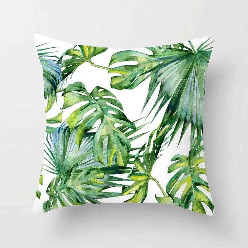 Sofa Home Decor Tropical Leaf Cactus Monstera Cushion Cover Throw Pillow Decorative Pillowcase