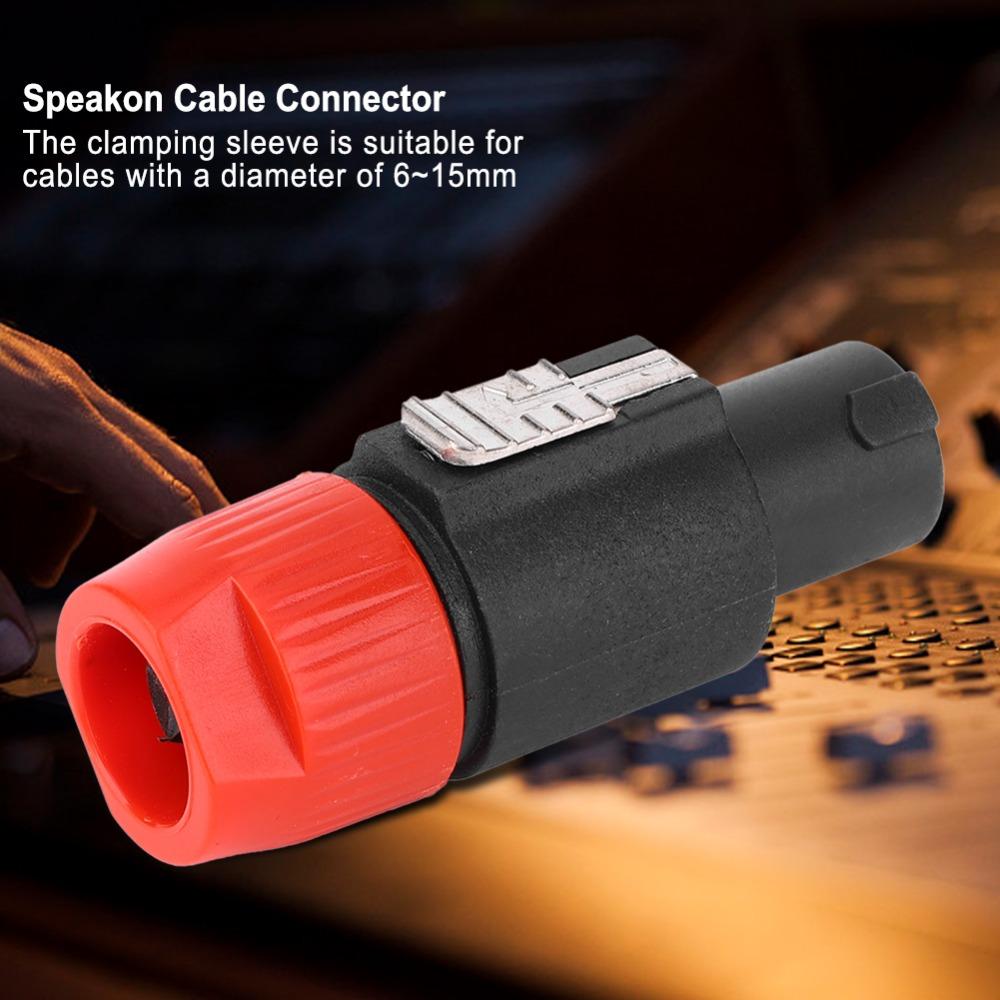 10PCS C-NL4FC Speaker Plug 4 Pin Waterproof Audio Speaker Connector Locking Mechanism 30A RMS Rated Audio Cable Connector