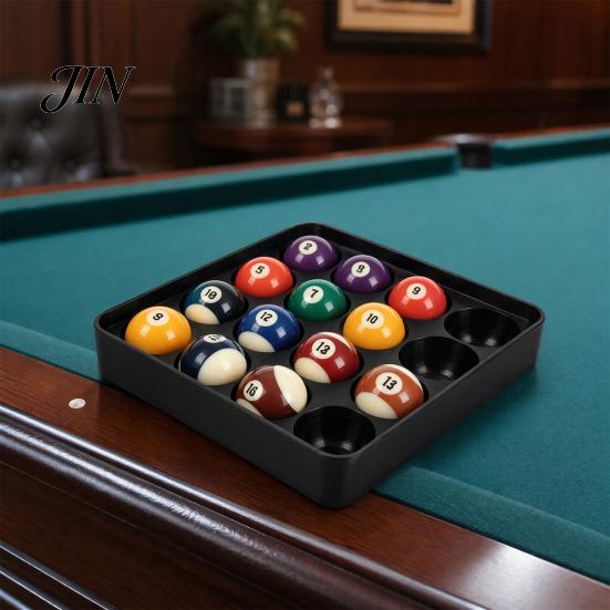 Pool Billard Tablett für 16 Kugeln, 3D-gedruckter Halter mit erhöhtem Rand, Snooker Transport-Aufbewahrungstablett, Tischzubehör