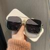 2023 Korean Style Retro Large Frame Double Bridge UV Protection Sunglasses for Driving.