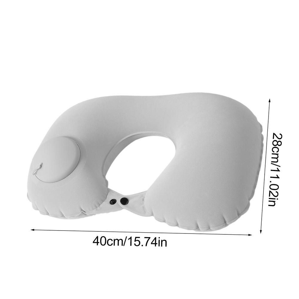 

Надувная автомобильная дорожная подушка, портативная U-образная подушка для самолета, пресс для накачивания подушки для шеи в автомобиле, принадлежности для транспортных средств светло-серый