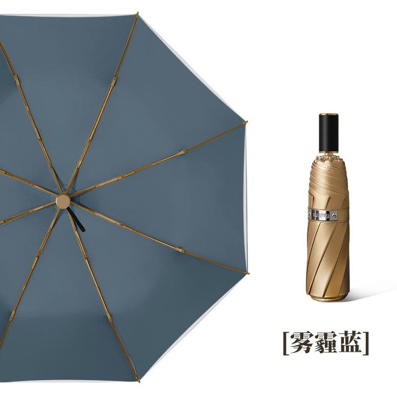 

Новый восьмиспицевый титановый зонт от солнца с ручным открыванием, двухслойный, складной, маленький, свежий, для любой погоды.