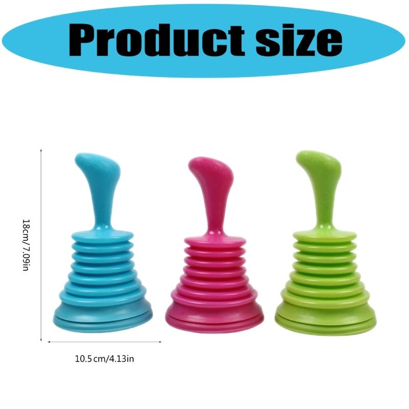 Powerful Bathroom Drain Plunger For Hair Clog Removal Rubber Construction MultiPurpose Sink Shower Cleaning Tool
