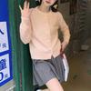 Spring and Autumn Butterfly Knot Cardigan Sweater Women Elegant Pearl Button Korean Style Sweet Jackets Light Yellow Knitted Coats Round Neck Shirts