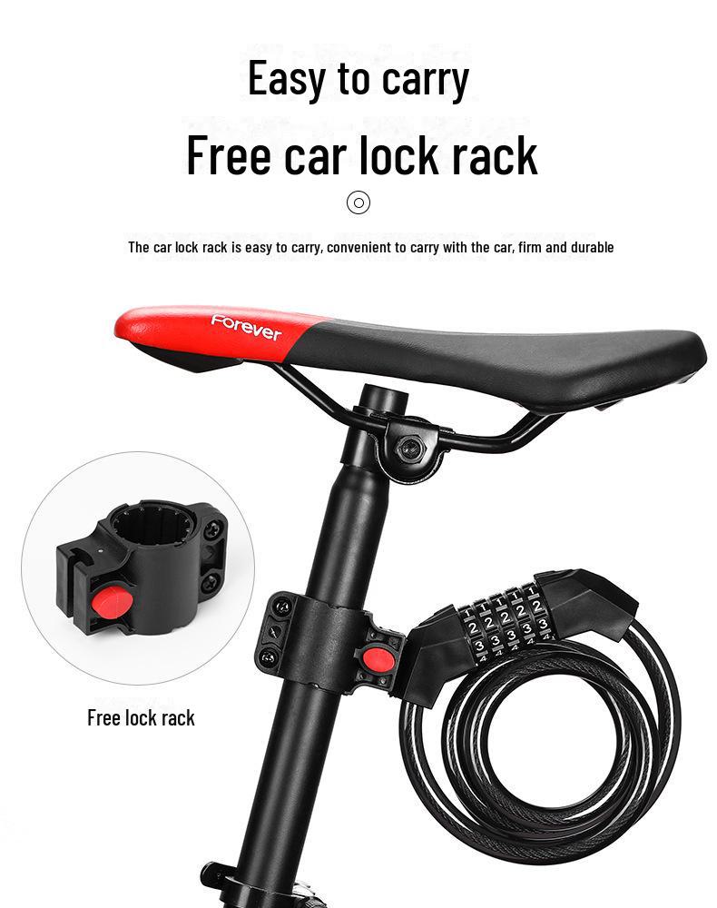Alloy Chain Bicycle Lock: Anti-Theft Password Lock for Electric, Mountain, and Road Bikes
