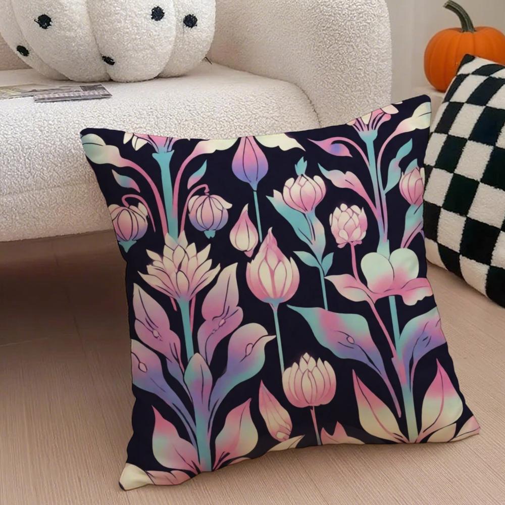 Romantic French Style Cushion Cover Throw Pillow Cover Hidden Button Durable Polyester Chair Cushion