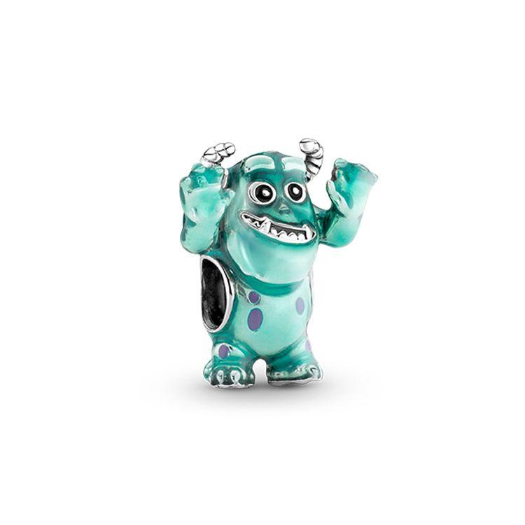 Pandora Disney Pixar Series Sulley 925 Silver Charm Unisex Charm Multicolor 792031C01 Box,F,Multicolor