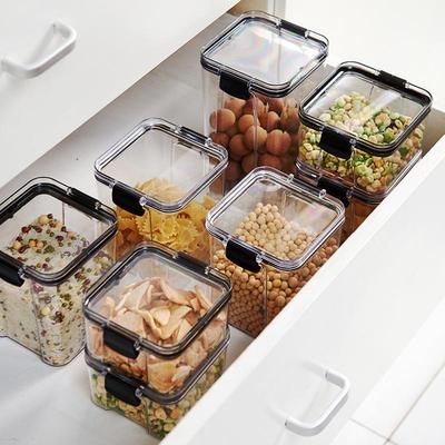 Transparent Food-Grade Kitchen Jar for Spices, Nuts, Grains & Cereal