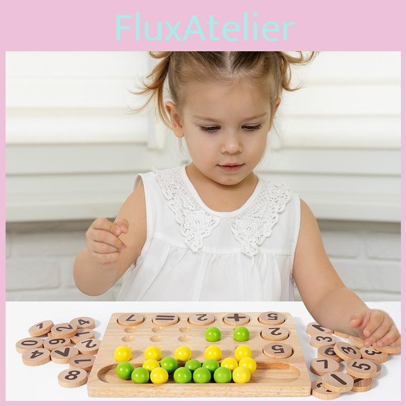 Wooden Math Number Calculation Cognition Block Game Board Children Puzzle Toy