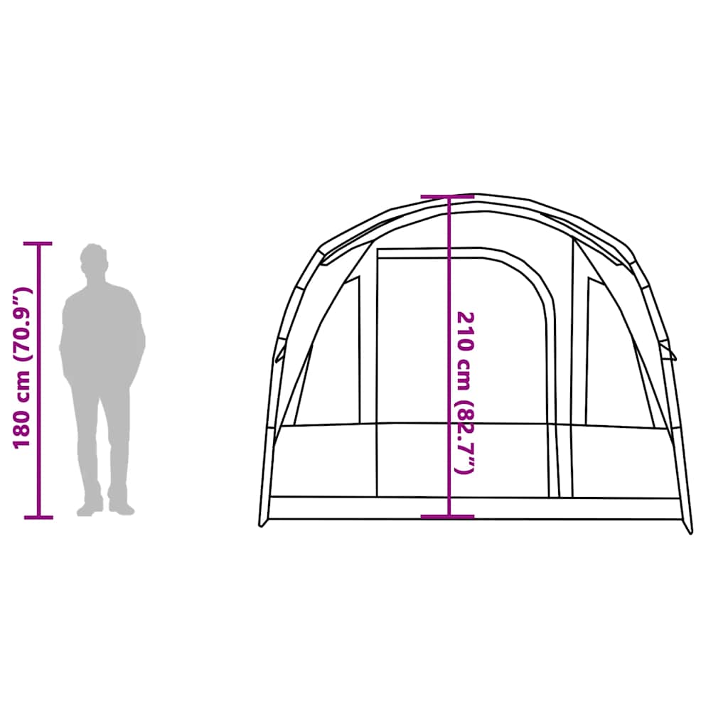 3 Person Tunnel Tent Blue Waterproof