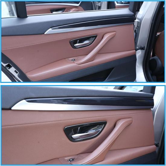 Sekhyna Inner Door Handle Cover Trim Compatible with BMW 5 Series F10 520 528 525 2011-2017 ABS 4PCS Interior Door Bowl Anti Scratch Protection Cover