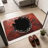 3D Flacher Badezimmerteppich Wasserabsorbierender Schlafzimmer-Türteppich Optische Illusion Fußmatte Heimdekoration